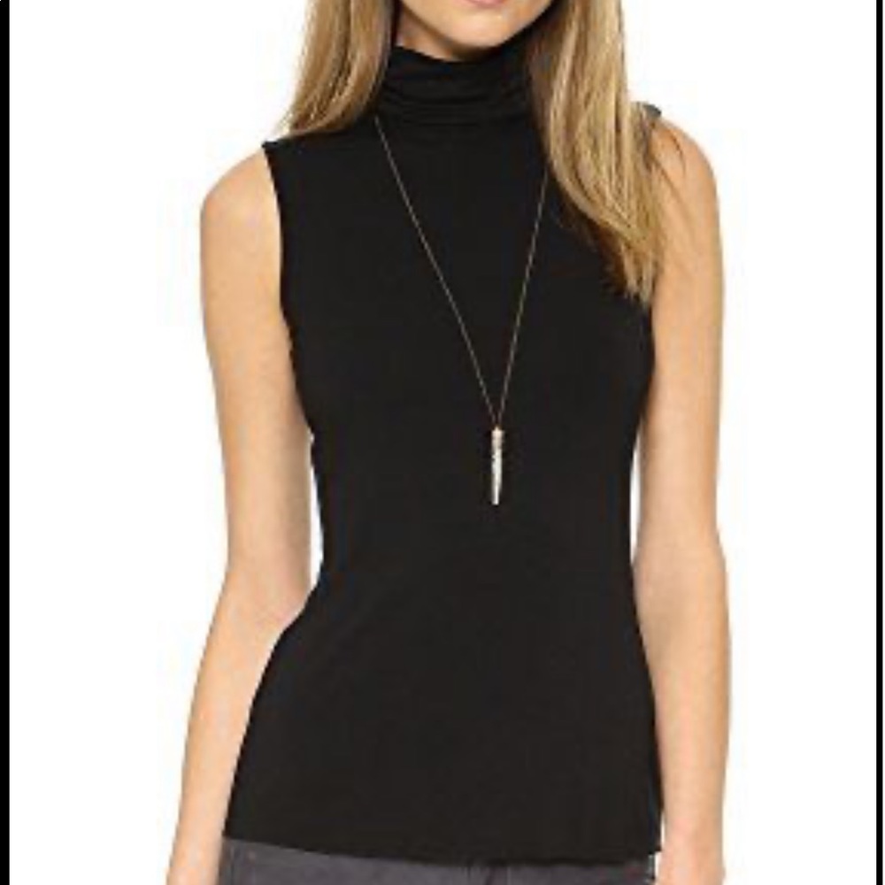Bailey 44 Sleeveless Black Turtleneck Size Small Black